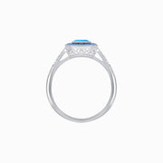 Art Deco Style Engagement Ring with Asscher Cut - Shahin Jewelry